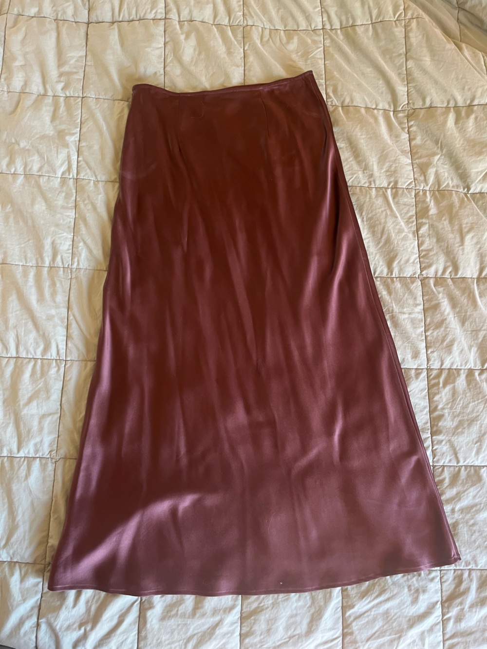 Reformation Layla Silk Skirt Cafe Brown